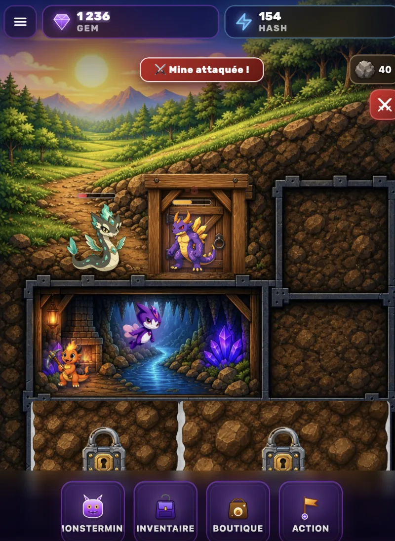 La Mine, salle par salle